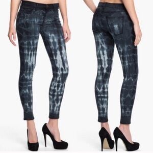 Current/Elliot - ankle skinny indigo tie-dye jeans